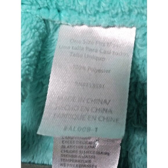 Hotel Spa Collection Bathrobe AQUA color One Size VERY SOFT fluffy belted - Picture 9 of 12